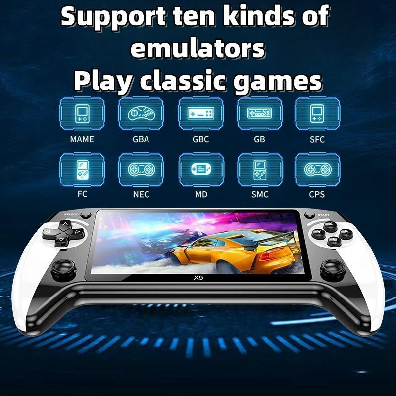 X9 Handheld Game Console with 5.5-Inch Screen, Supports Emulators, Ultra-Hd Display, Perfect for Retro Games & Home Entertainment